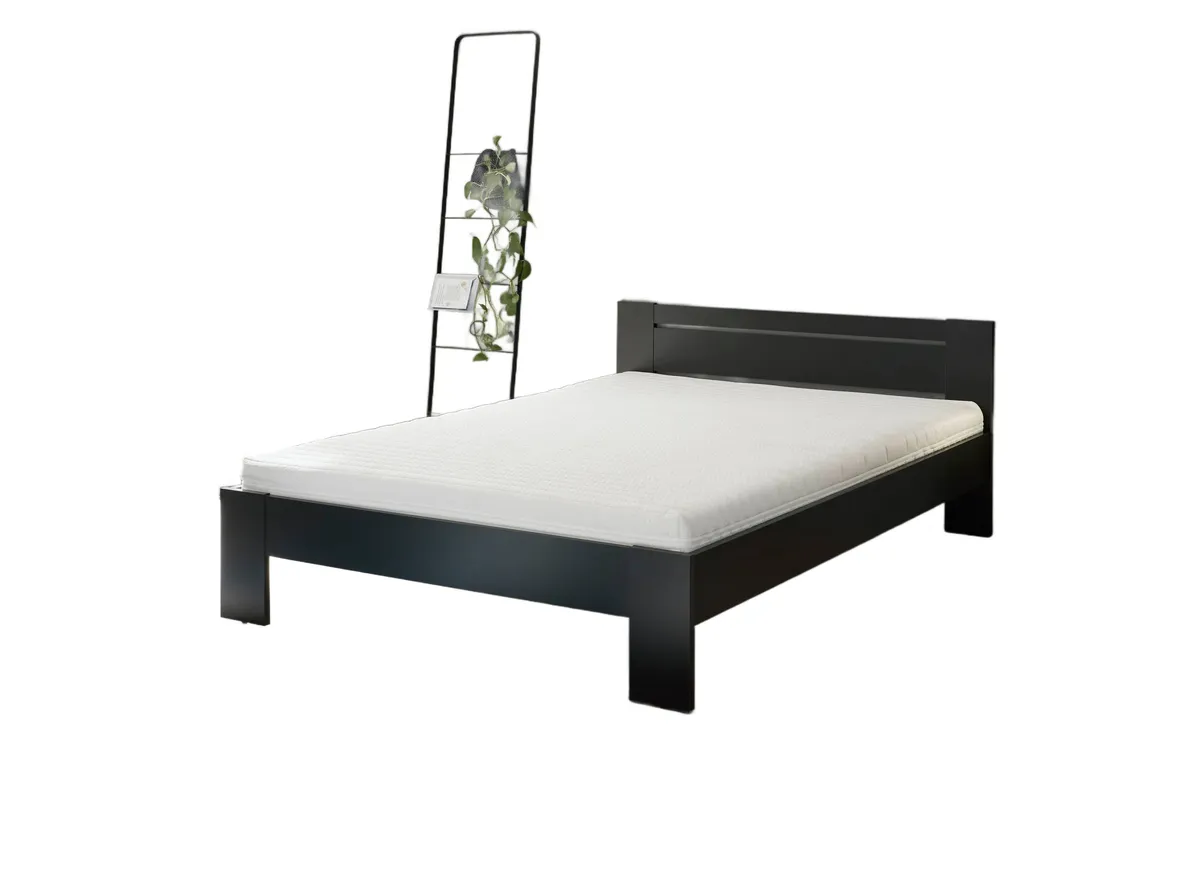 Bettgestell- Liegefläche ca. 140x200 cm, Schwarz