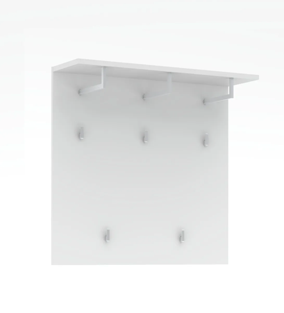 Garderobenpaneel - B ca. 90 cm, Weiß