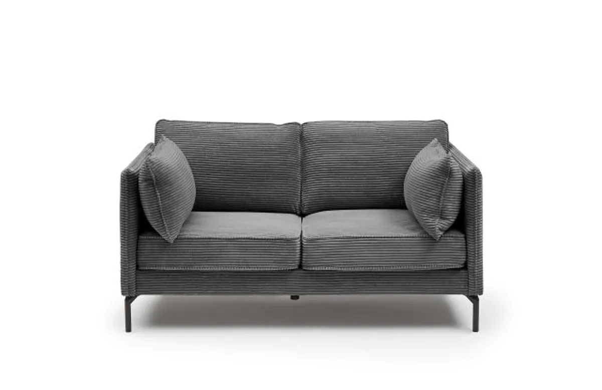 Sofa - 2-Sitzer, Stoff, Graphit