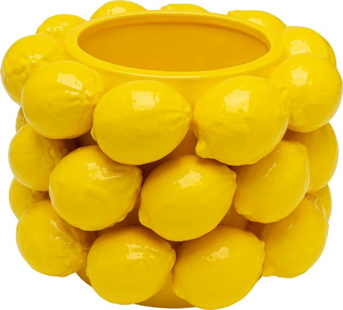 Vase- DH ca. 26x19 cm, Porzellan, Gelb