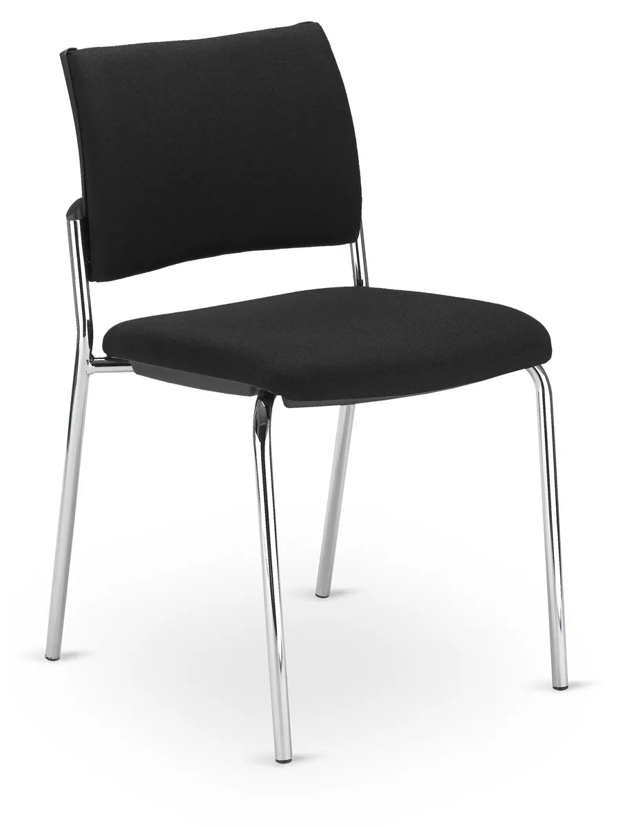 Besucherstuhl - Stoff, Schwarz