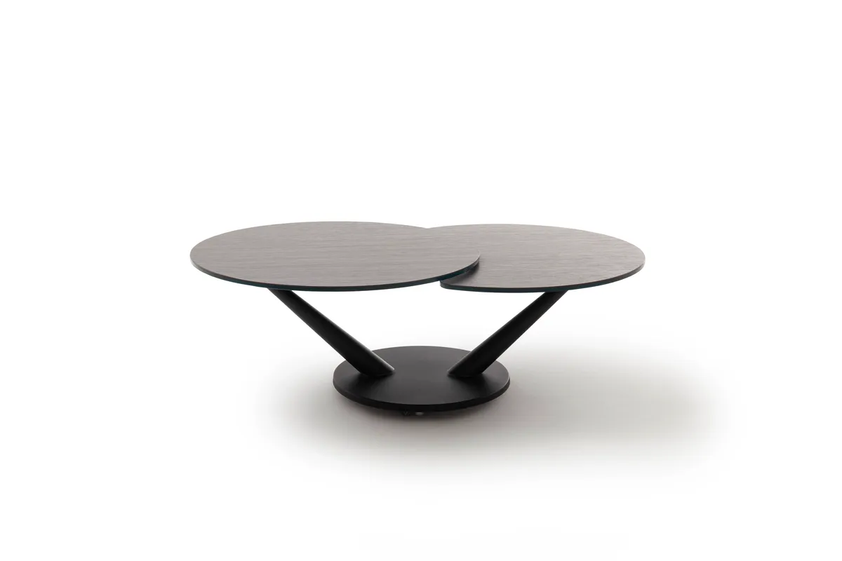 Couchtisch Spessa - LB ca. 128x80 cm, drehbar, Keramik, Anthrazit