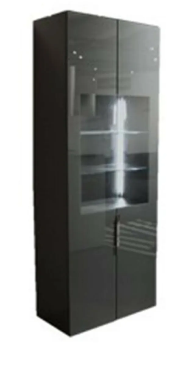 Vitrine- inkl. LED-Beleuchtung, Anthrazit