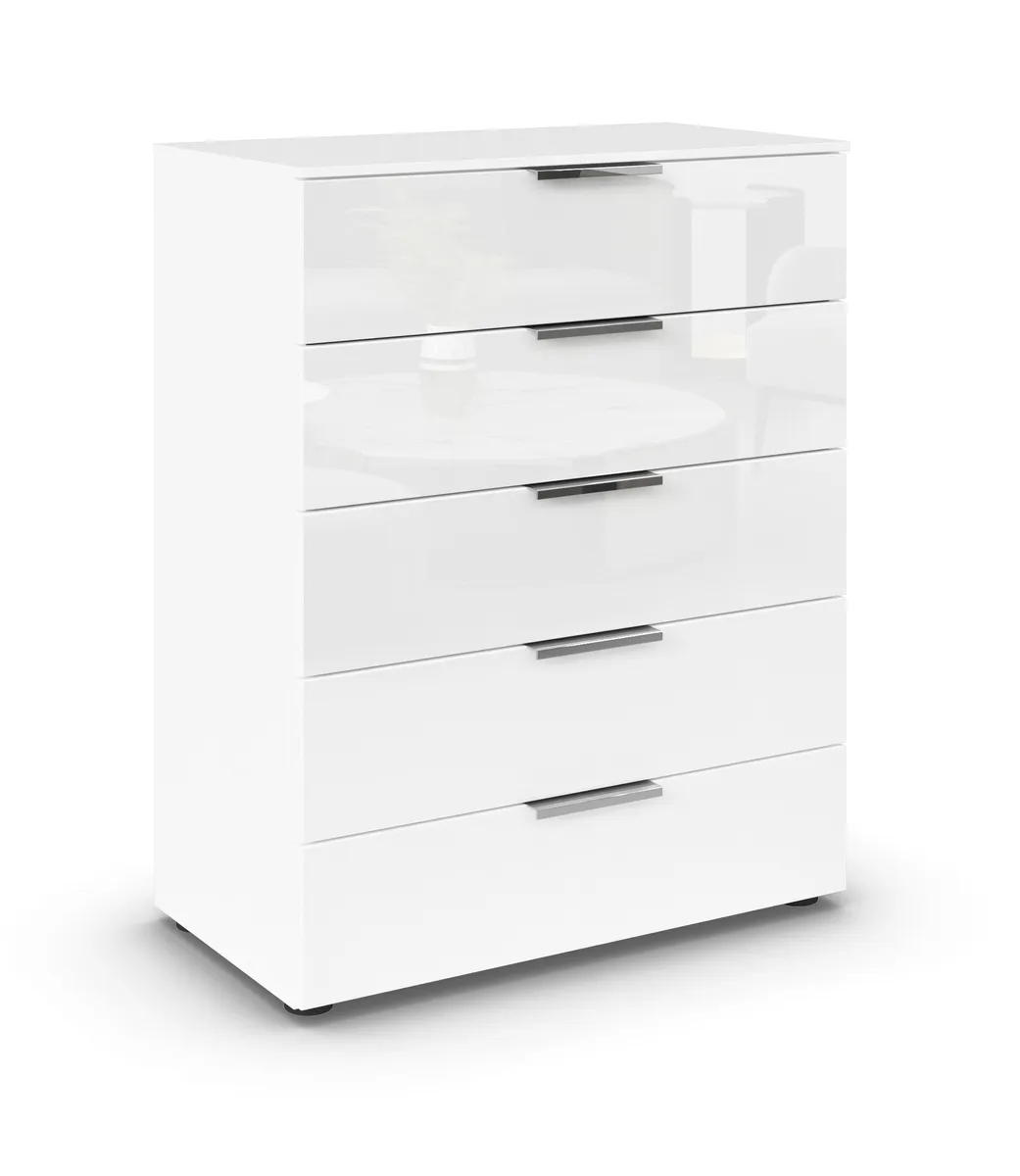 Kommode RIPP- Weiß, Glas, Weiß