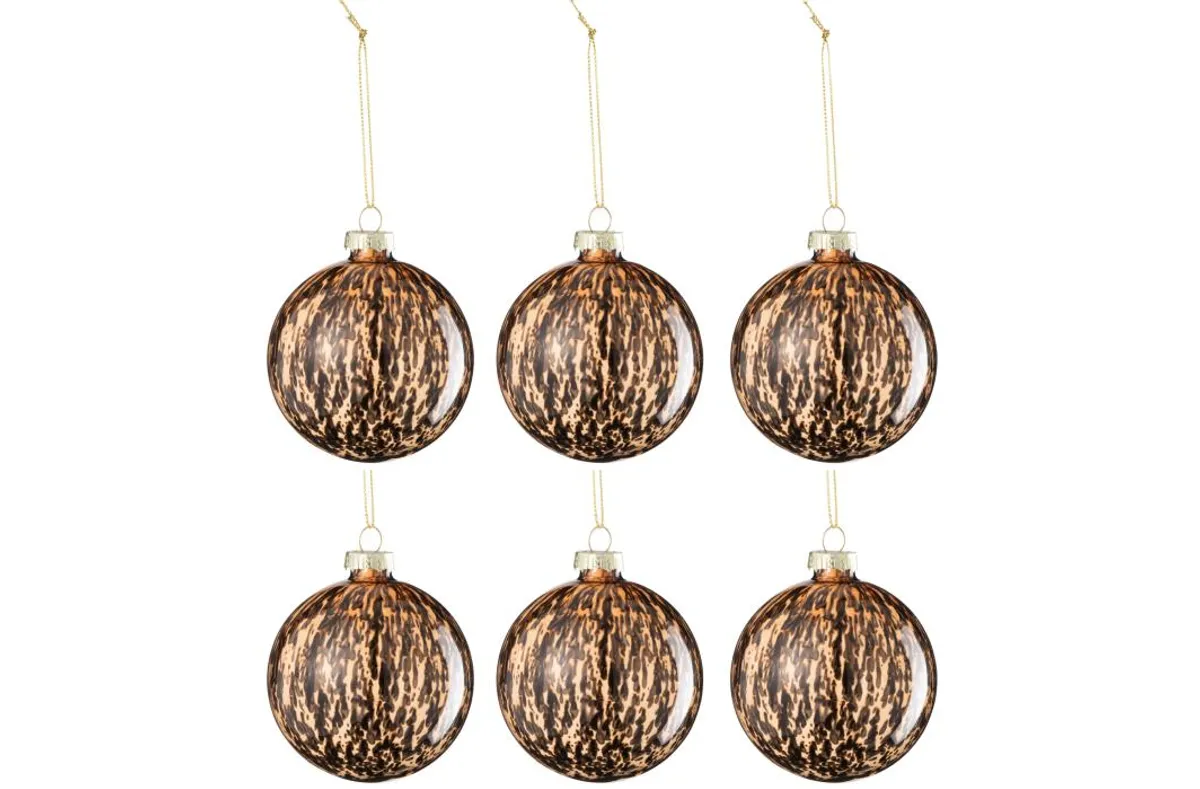 Weihnachtskugel - D ca. 8 cm, Dunkelbraun