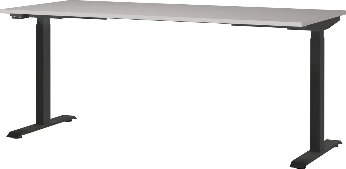 Schreibtisch GELI - höhenverstellbar, LB ca. 180x80 cm, Kaschmir, Schwarz