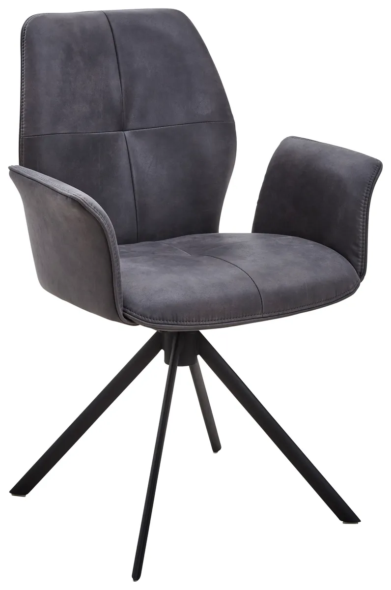 Armlehnstuhl Dinner - Stoff, Dunkelgrau