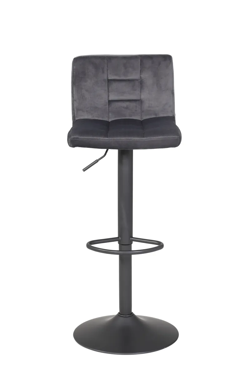 Barhocker - höhenverstellbar, Stoff, Grau