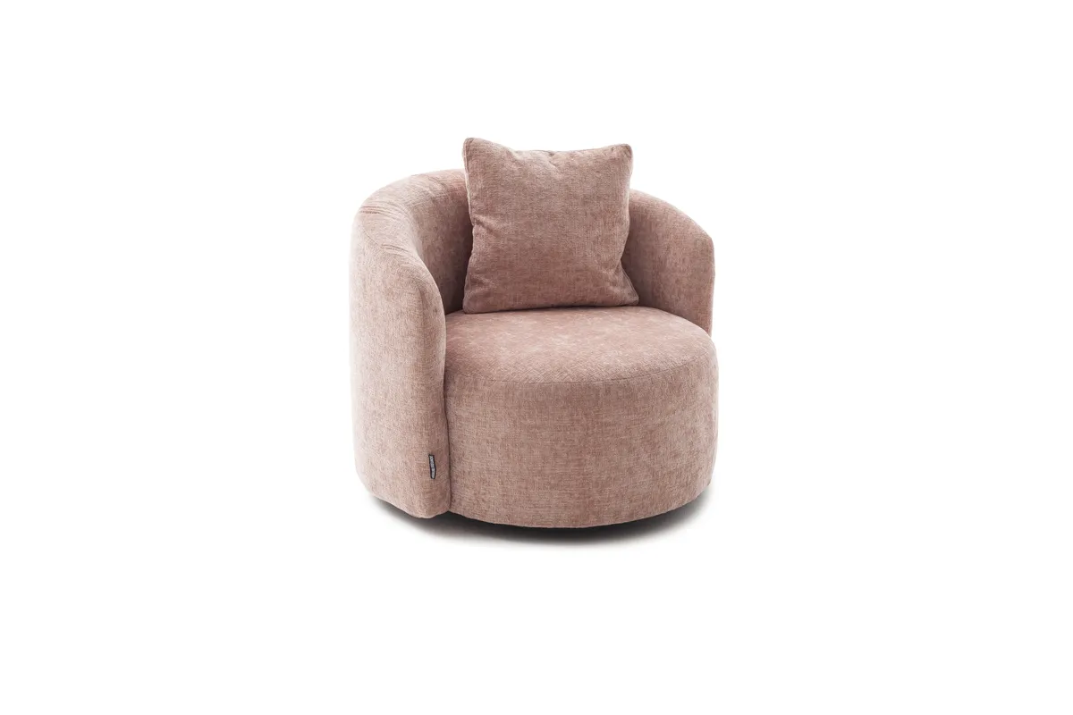 Drehsessel Valdis - Stoff, Rose