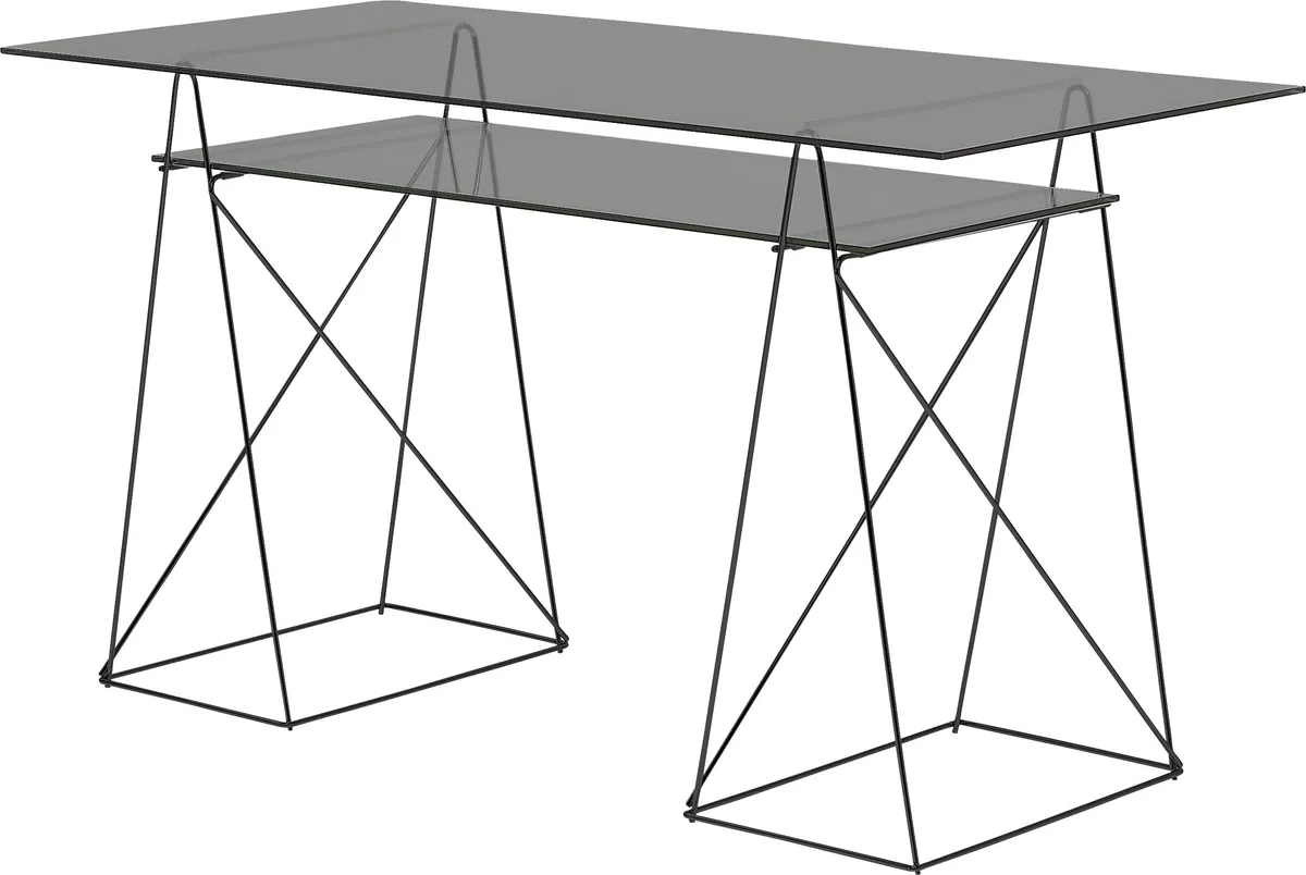 Schreibtisch - LB ca. 130x65 cm, Schwarz