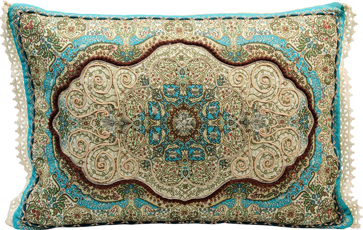 Deko-Kissen - LB ca. 60x40 cm,  Ornament, Grau