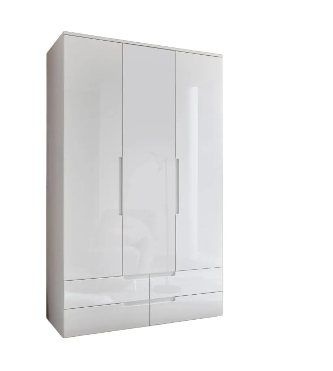 Kleiderschrank - B ca. 126 cm, Weiß