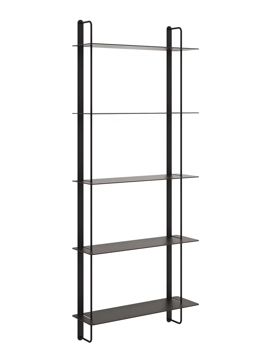 Wandregal Dagny - BHT ca. 60x146x18 cm, Metall, Schwarz