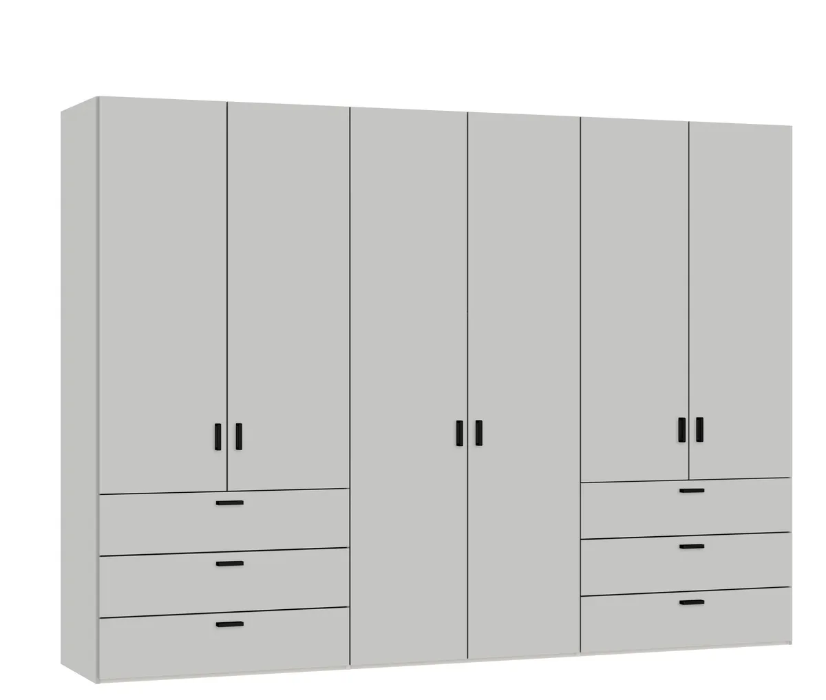 Drehtürenschrank JOIN IT- B ca. 303 cm, Hellgrau