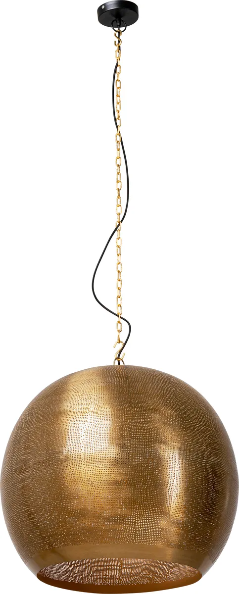 Hängeleuchte- höhenverstellbar, DH ca. 60x56 cm, Stahl, Messing beschichtet, Gold