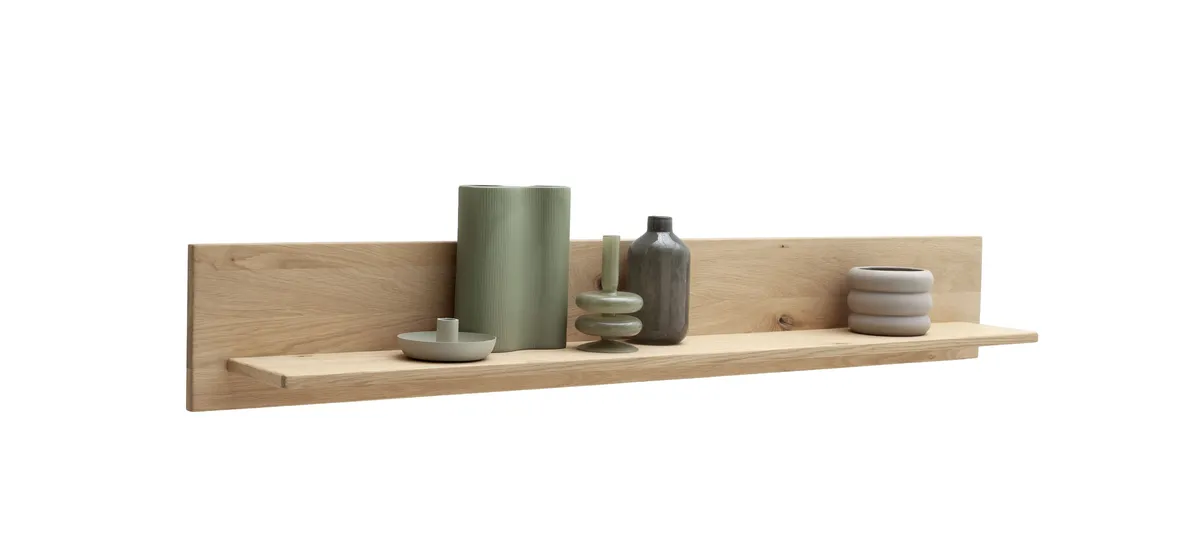 Wandboard - B ca. 150 cm, Eiche Nachbildung, Eiche massiv geölt