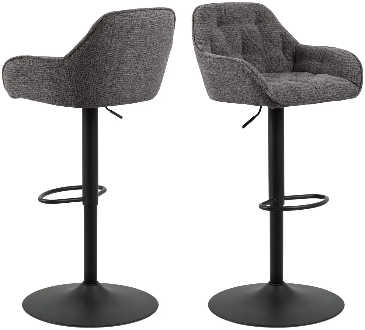 Barhocker ALISHA - Stoff, Anthrazit