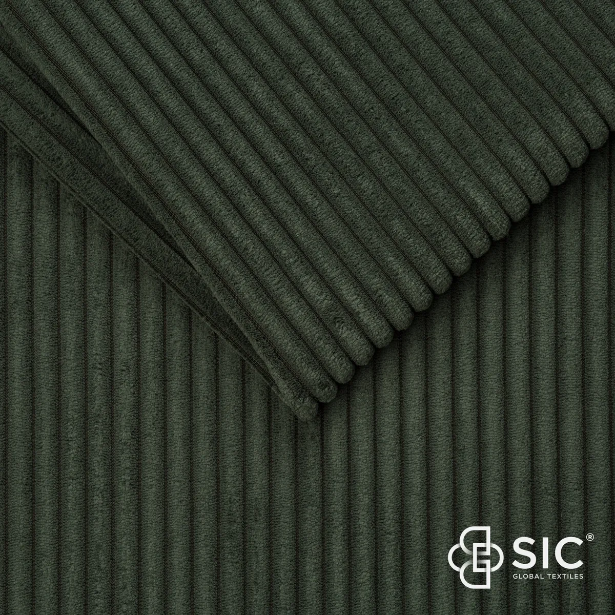 Wohnlandschaft - Ecke links, 2-Sitzer, Longchair rechts, Stoff, Grün