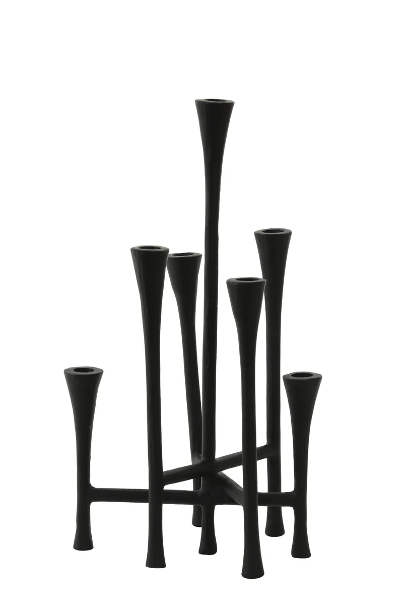 Kerzenhalter - LBH ca. 26x23x45 cm, Schwarz