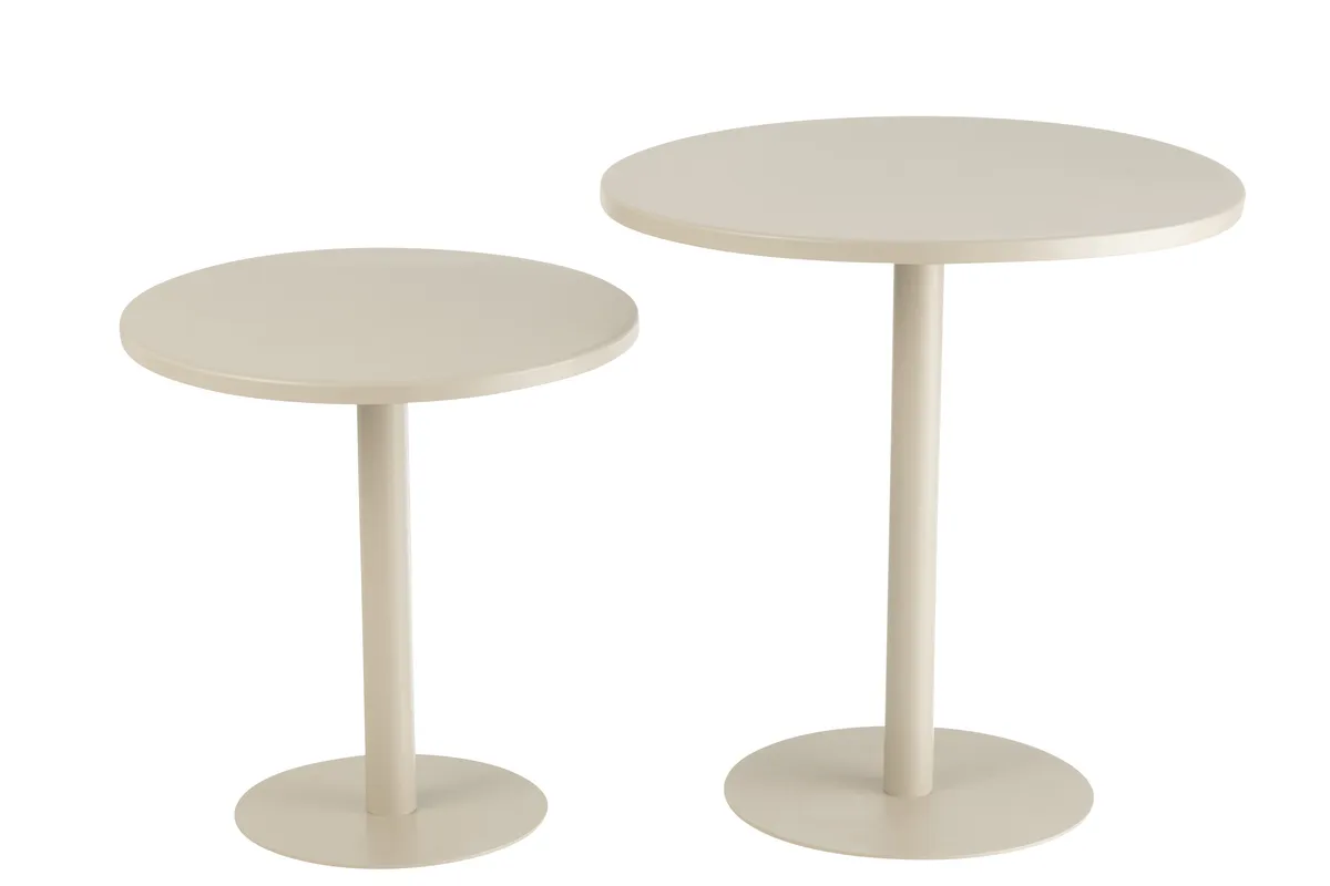 Beistelltisch 2er Set - Beige