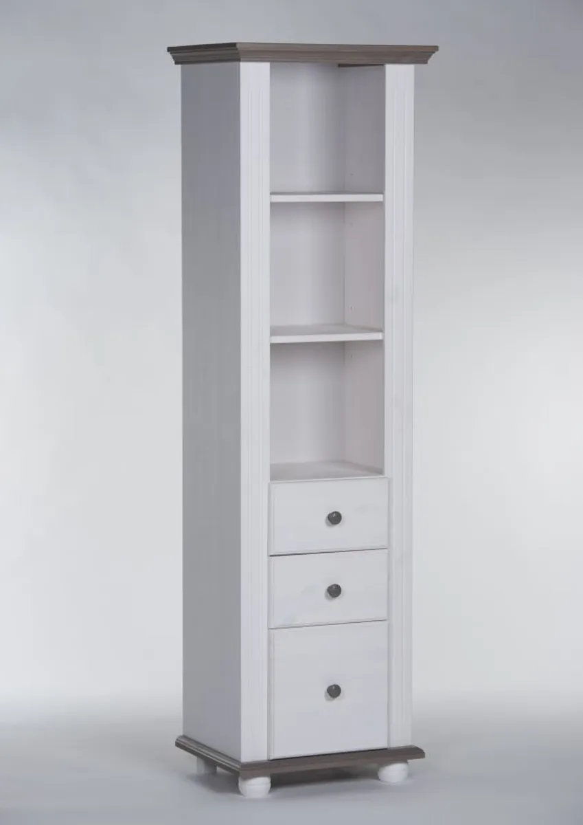 Standregal - B ca. 57 cm, Weiß, Lava
