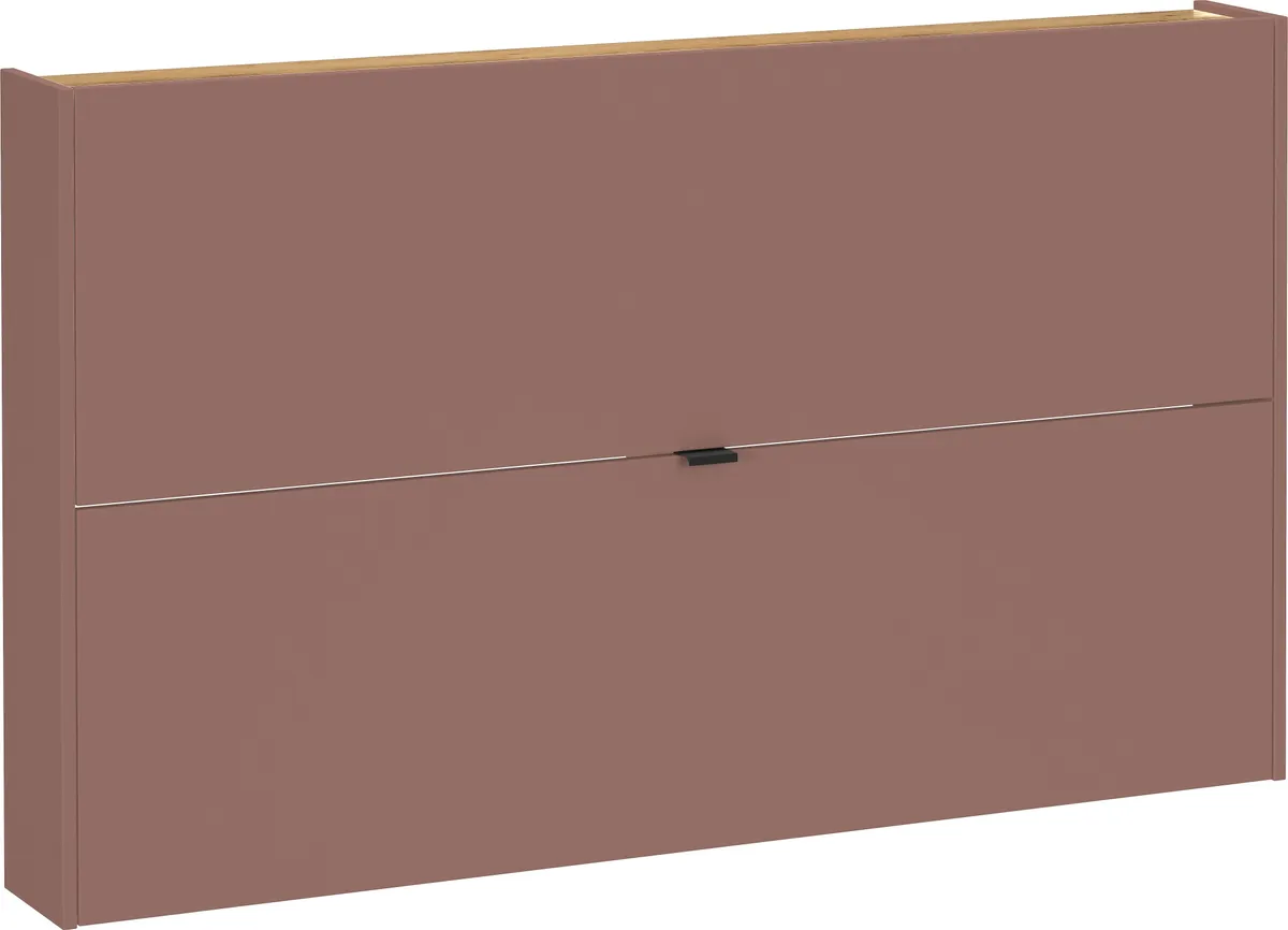 Schuhschrank GIANNA - B ca. 140 cm, Toffee, Navarra Eiche Nachbildung