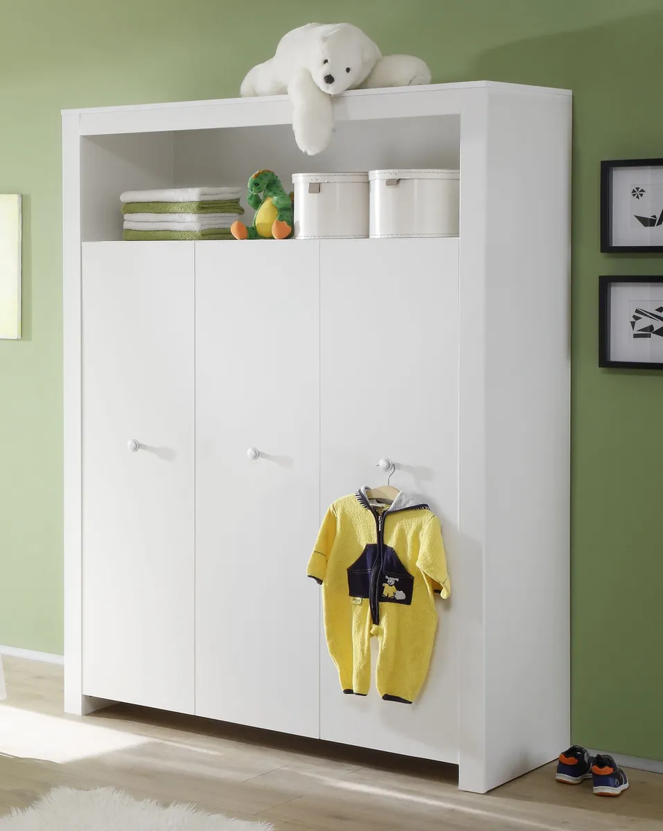 Kleiderschrank - B ca. 130 cm, Weiß