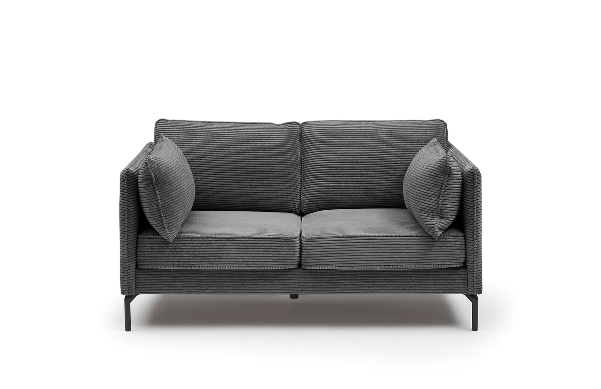 Sofa - 2-Sitzer, Stoff, Graphit