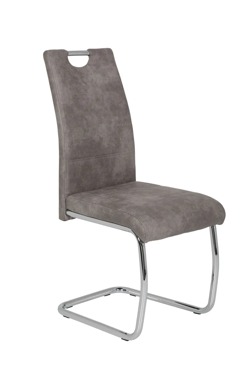 Freischwinger - Stoff, Grau