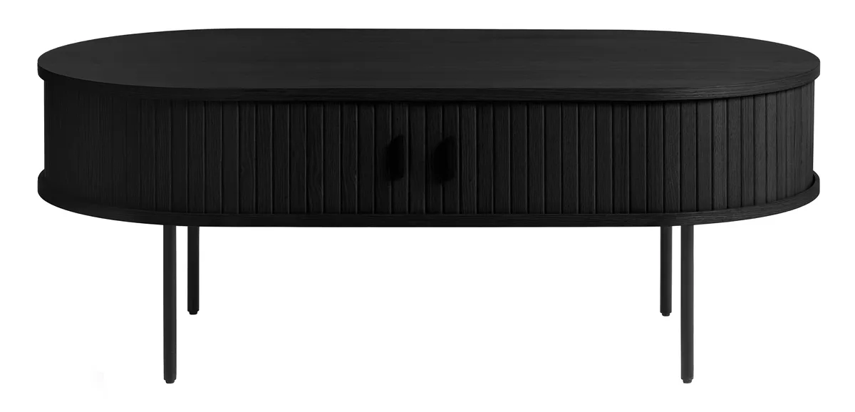 Couchtisch - LB ca. 120x60 cm, Eiche Furnier, Schwarz