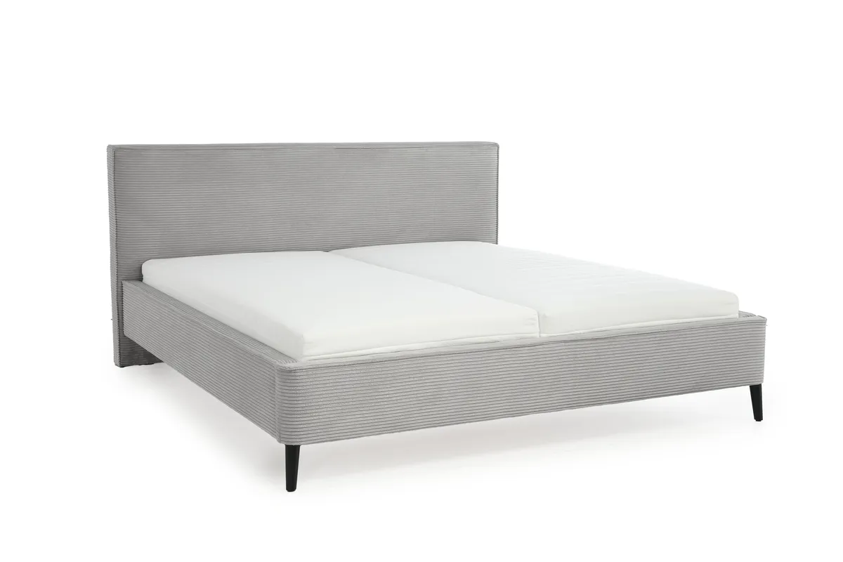Polsterbett- Liegefläche ca. 180x200 cm, Stoff, Hellgrau