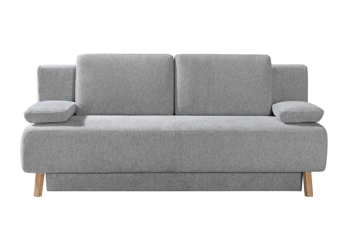 Querschläfer - Schlaffunktion mit Bettkasten, Stoff, Grau