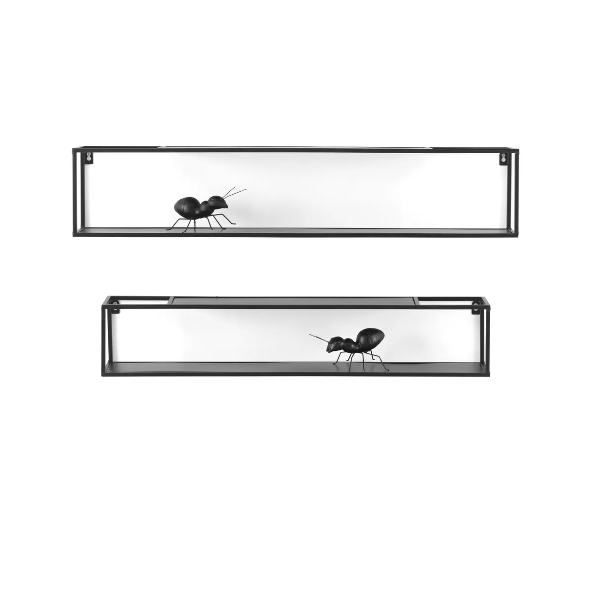 Wandregal Set- Metall Schwarz