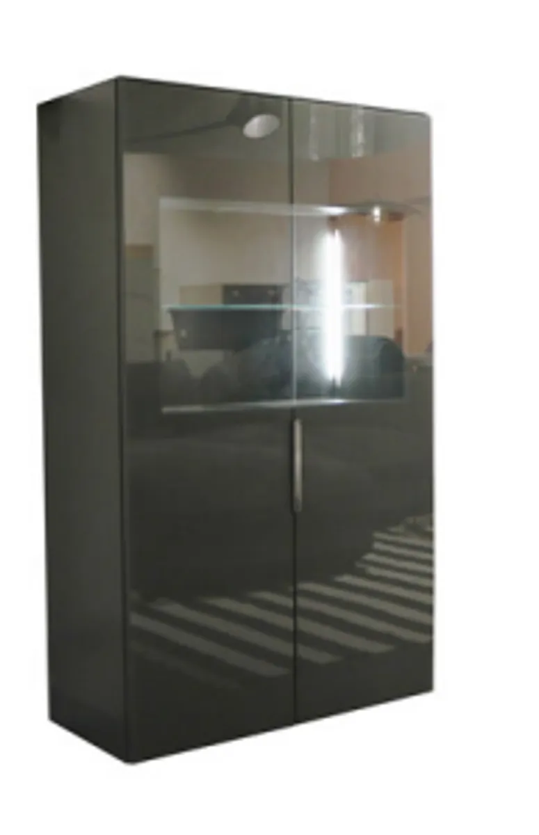 Vitrine- inkl. LED-Beleuchtung, Anthrazit