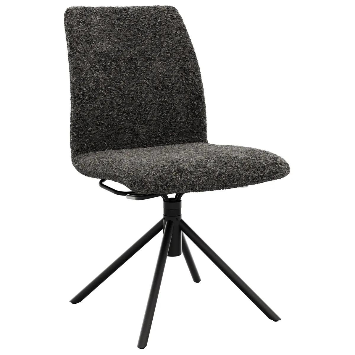 Stuhl Sedana - drehbar, Stoff, Dunkelgrau