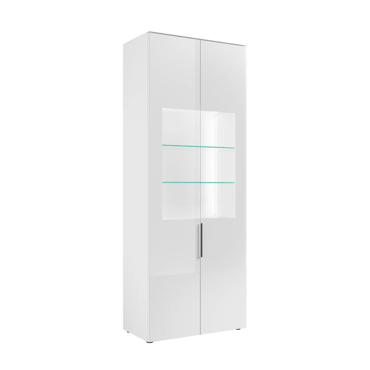 Vitrine- inkl. LED-Beleuchtung, Weiß