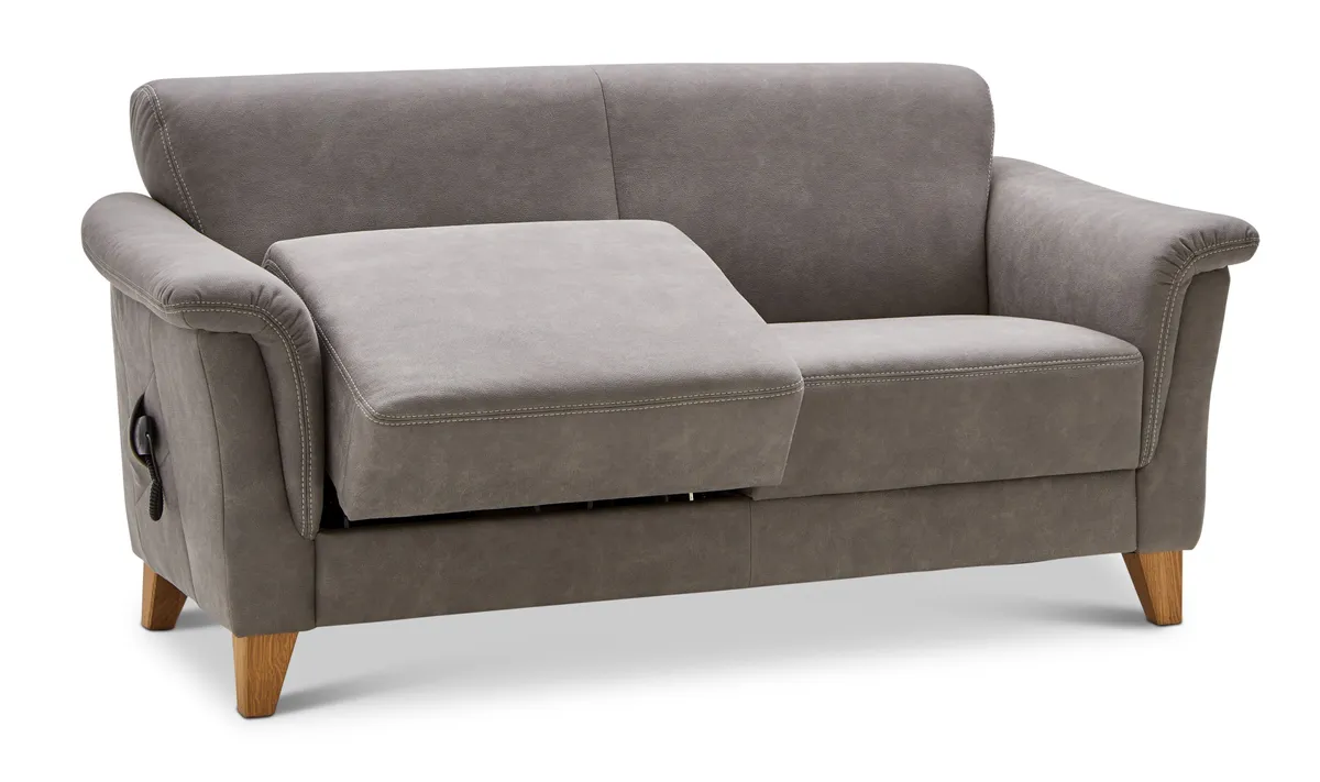 Sofa Providence - 2,5-Sitzer inkl. Aufstehhilfe (motorisch), Stoff, Anthrazit