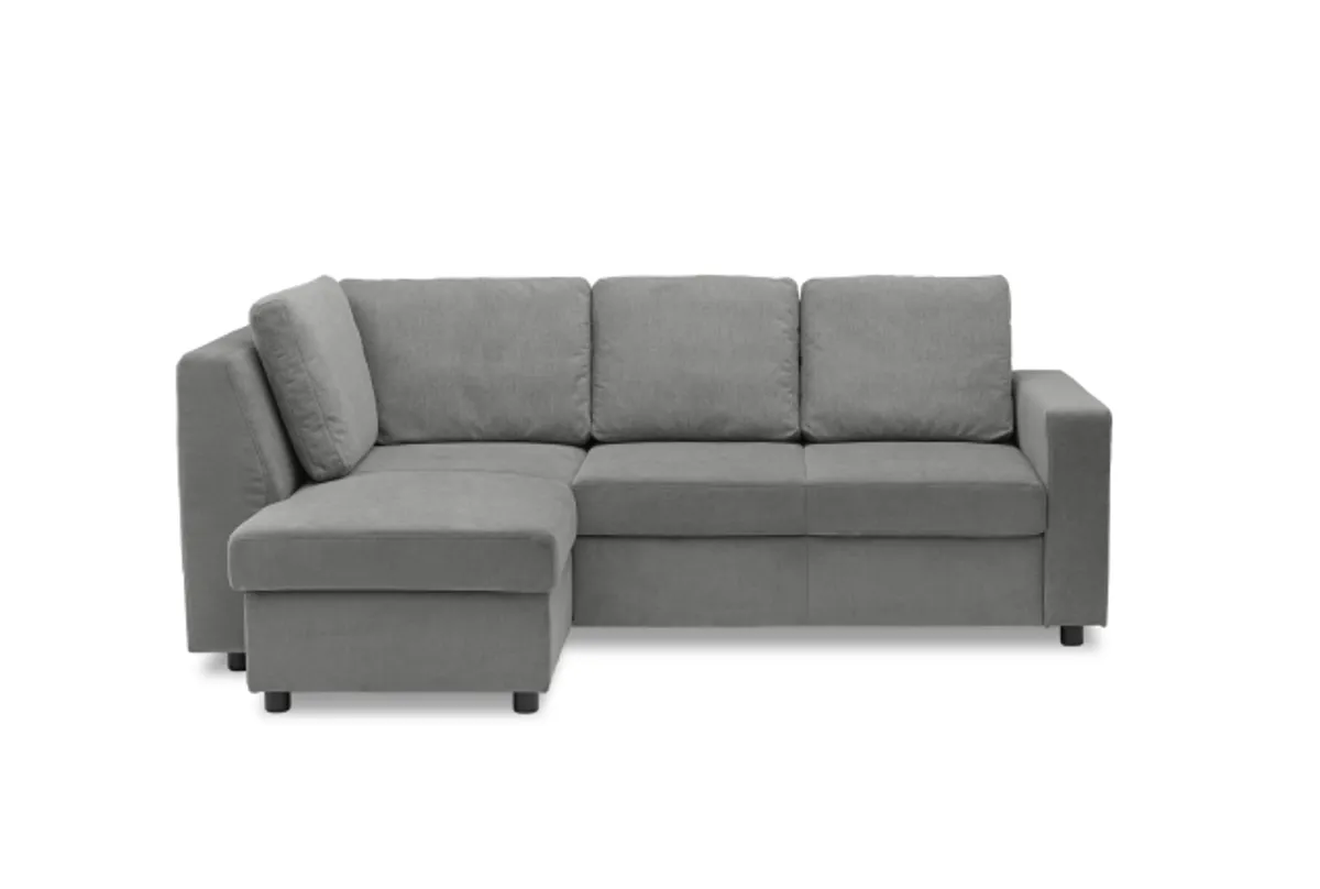 Ecksofa PRO FLEXX - Ecke links, 2-Sitzer, Stoff, Grau