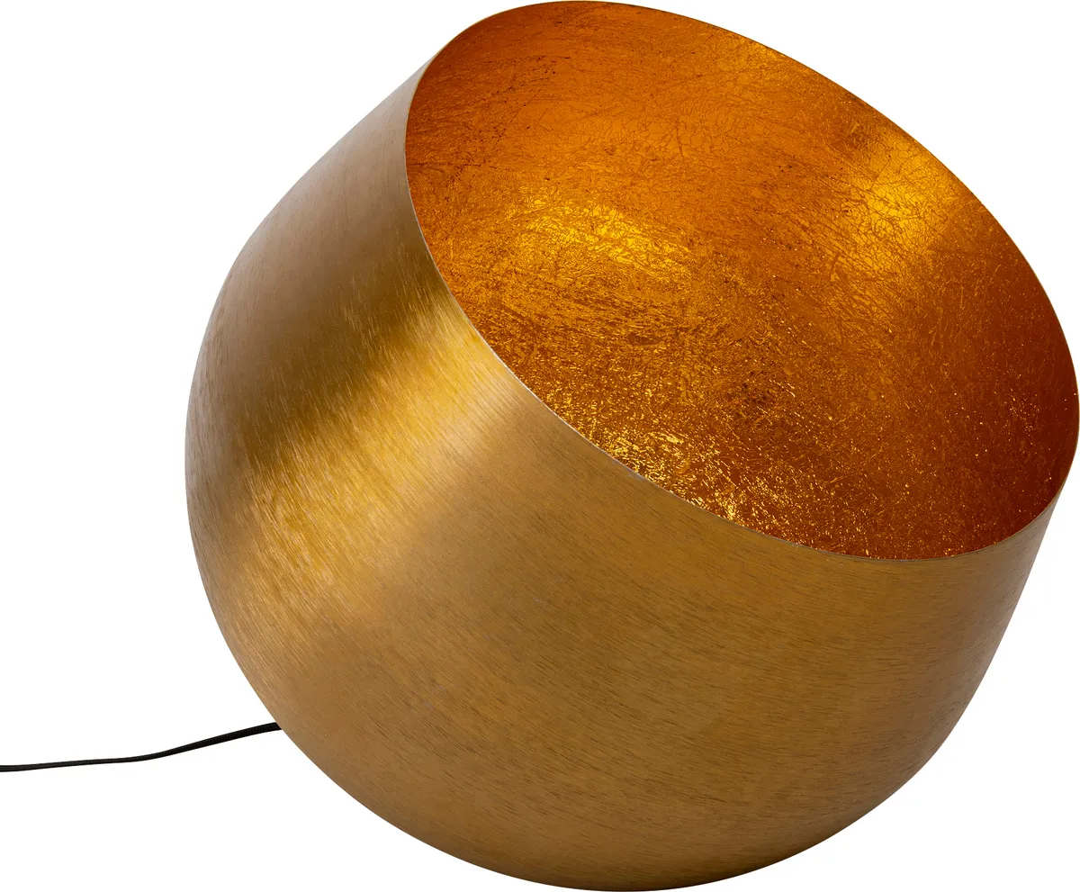 Bodenleuchte- DH ca. 50x50 cm, Stahl, Messing beschichtet, Gold
