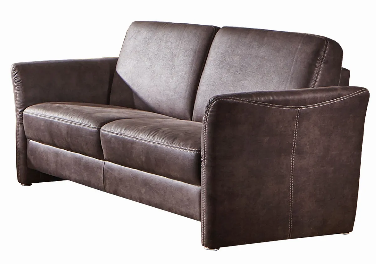 Sofa - 2-Sitzer, Stoff, Dunkelbraun