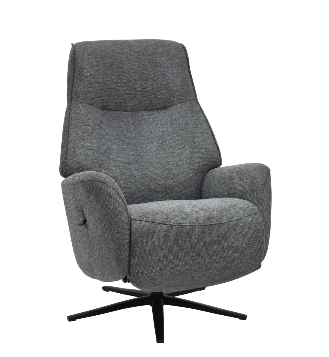 TV-Sessel MARCELAS - drehbar, Relaxfunktion, Kopfteilverstellung, Stoff, Grau