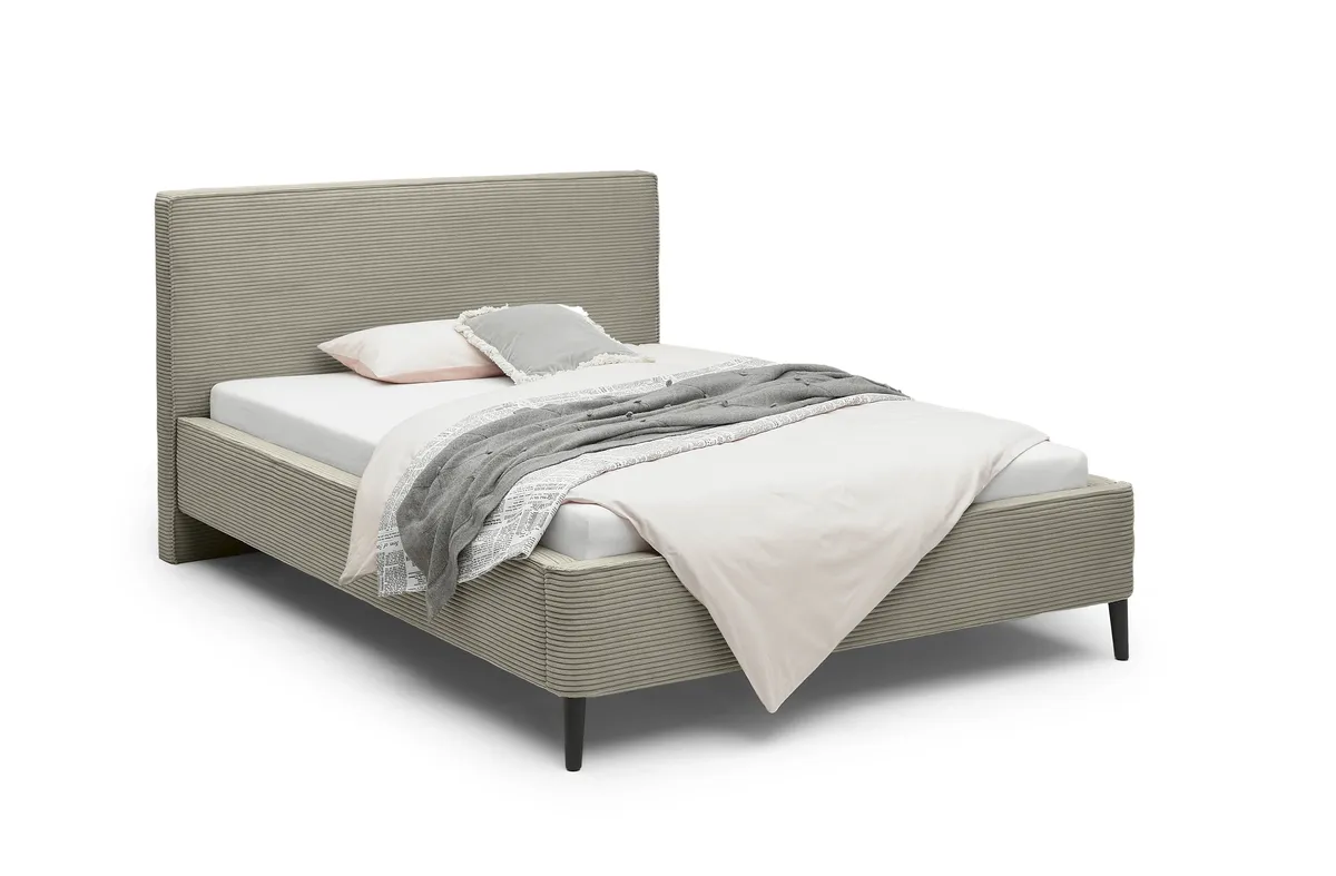 Polsterbett- Liegefläche ca. 140x200 cm, Stoff, Taupe