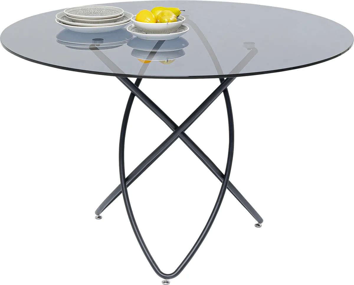 Esstisch - Ø/H ca. 120x76 cm, Schwarz