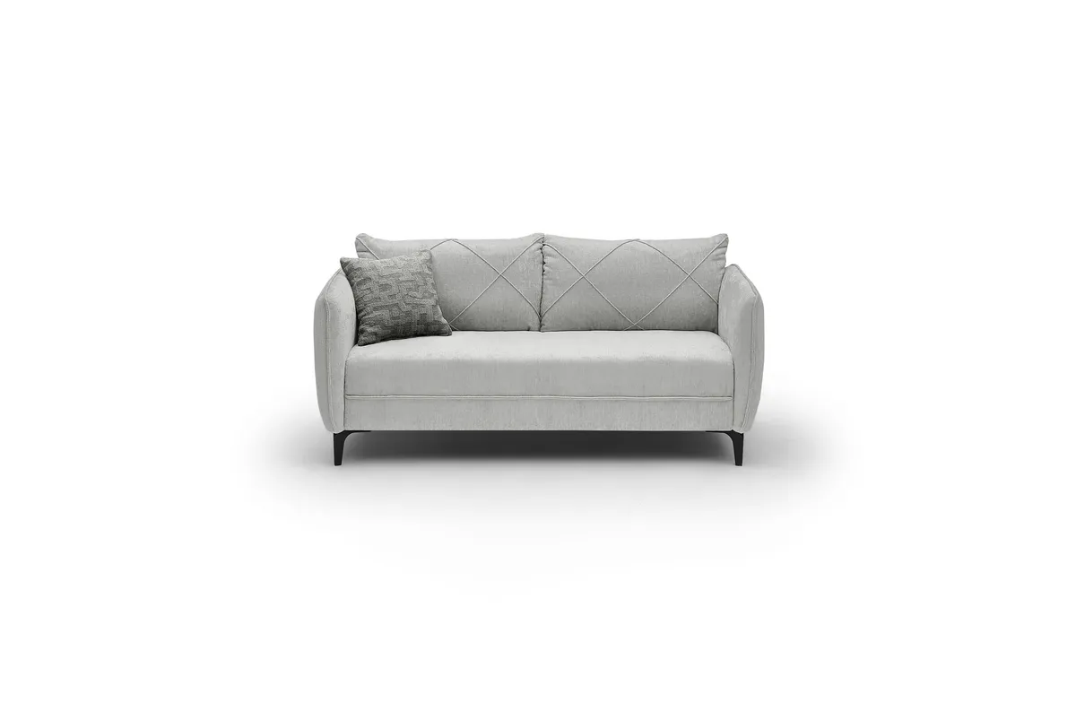 Sofa JERINA - 2,5-Sitzer, Stoff, Hellgrau