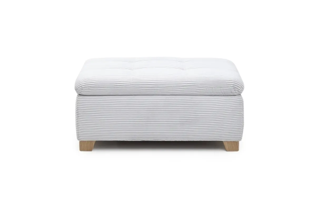 Hocker JAMILA - Stoff, Taupe