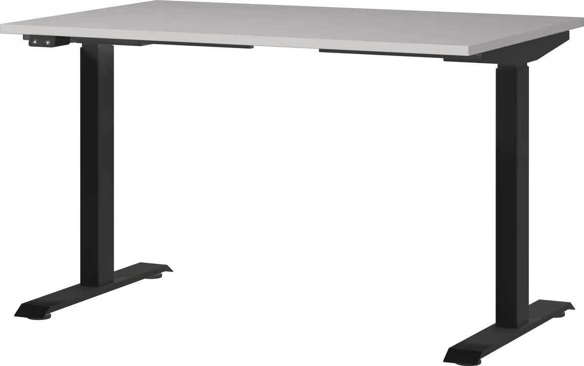Schreibtisch GELI - höhenverstellbar, LB ca. 120x80 cm, Kaschmir, Schwarz