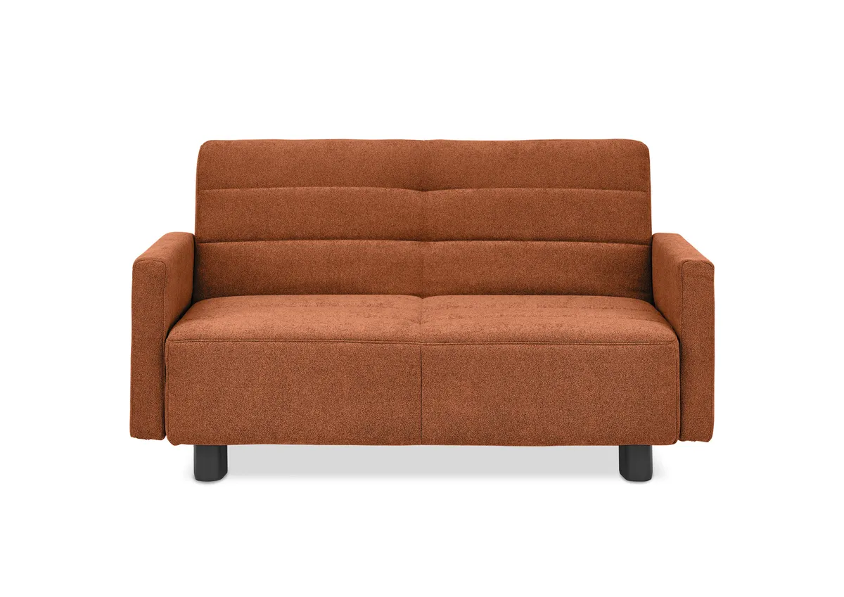 Faltsofa Easy - 2-Sitzer, ca. 140 cm inkl. Schlaffunktion/Armlehne verstellbar, Stoff, Rot