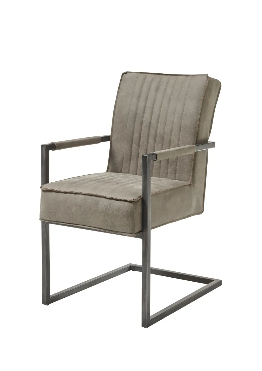 Armlehnenstuhl - Microfaser, Taupe