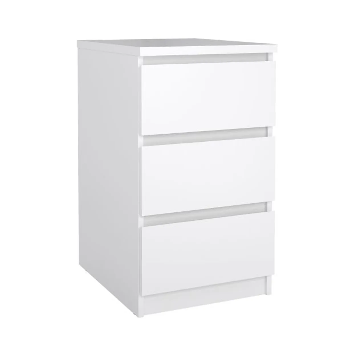 Nachtkonsole- B ca. 41 cm, Weiß, Hochglanz