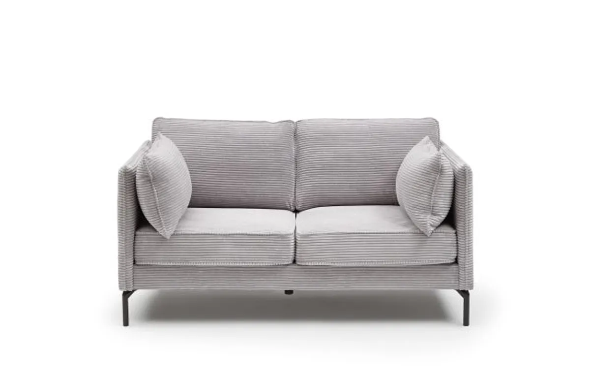 Sofa - 2-Sitzer, Stoff, Hellgrau